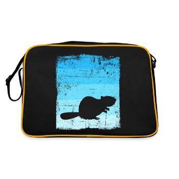 Biber - Retro Tasche - Schwarz/Gold - Hinten