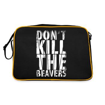 Biber - Retro Tasche - Schwarz/Gold - Hinten
