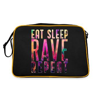EAT SLEEP RAVE REPEAT T-Shirt Raver - Sac Retro - noir/or - Dos