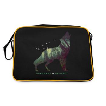 Préserver et protéger la protection du climat - Sac Retro - noir/or - Dos