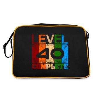 Finally I'm 40 - Retro Bag - black/gold - Back