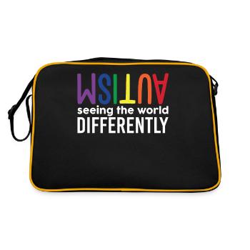 L’autisme voit le monde différemment - Sac Retro - noir/or - Dos