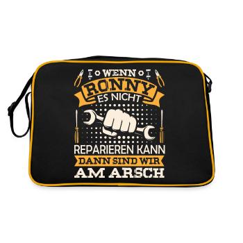 If Ronny can't fix it, we're on - Retro Bag - black/gold - Back