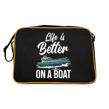Équipage de bateau Capitaine Bateau à moteur Yacht Bateau - Sac Retro - noir/or - Dos
