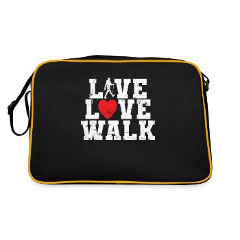 Live Love Walk Nordic Walking Poles - Retro Bag - black/gold - Back