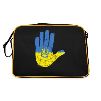 Chemise d’Ukraine Drapeau ukrainien - Sac Retro - noir/or - Dos