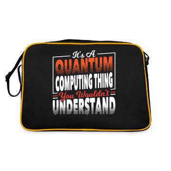 Quantum Mechanics Science Matter - Retro Bag - black/gold - Back