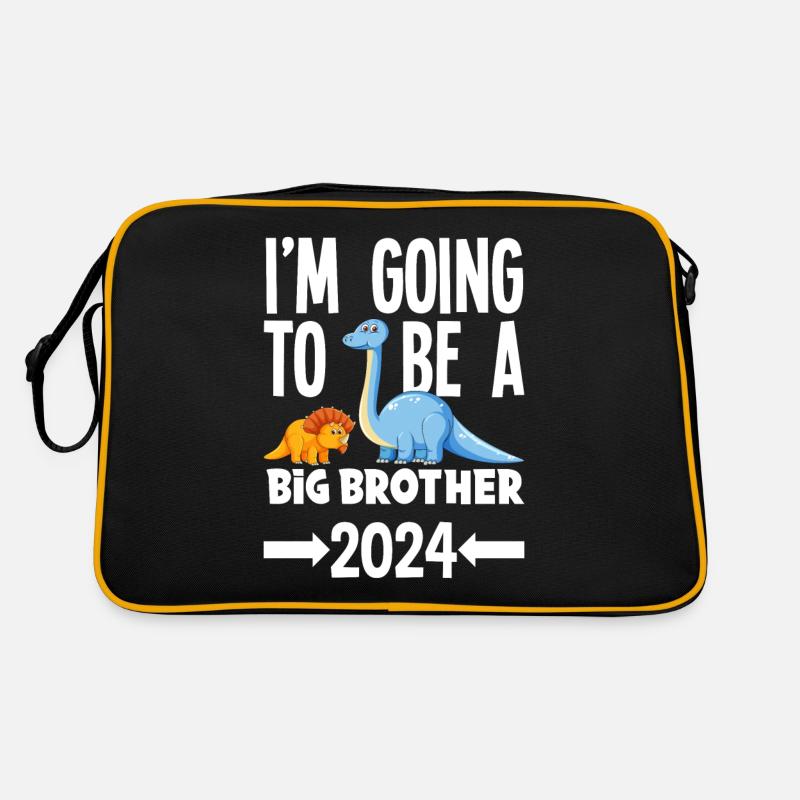Ich Werde Ein Großer Bruder 2024 Dino Dinosaurier Retro Tasche