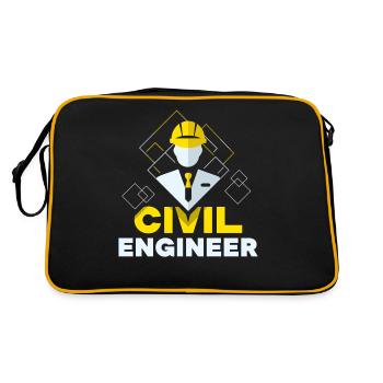 Civil Engineer Civil Engineering Student Profession - Retro Bag - black/gold - Back