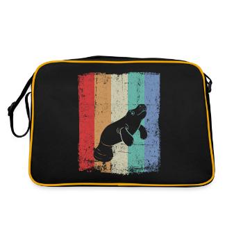 Manatees Funny Manatee - Retro Bag - black/gold - Back