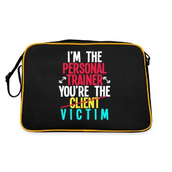 Personal Trainer - Retro Tasche - Schwarz/Gold - Hinten