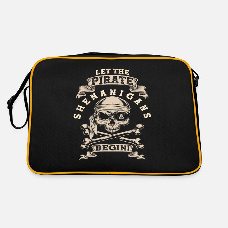 Pirat Schädel Knochen Kostüm Retro Tasche