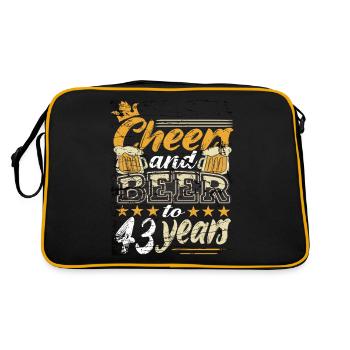 43 Anniversaire Homme - Sac Retro - noir/or - Dos