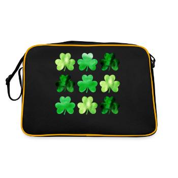 Shamrocks Lucky Leaves Saint Patricks Day - Sac Retro - noir/or - Dos