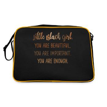 Petite fille noire tu es belle - Sac Retro - noir/or - Dos