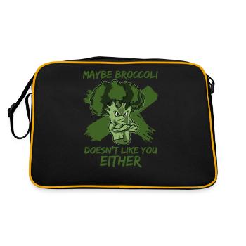 Peut-être que le brocoli ne vous aime pas non plus - Sac Retro - noir/or - Dos