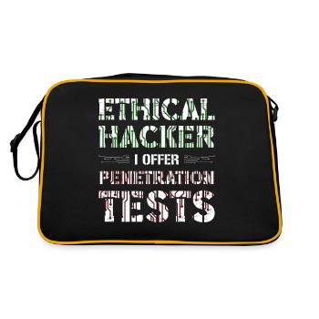 Développeur Web Computer Security Hacker - Sac Retro - noir/or - Dos