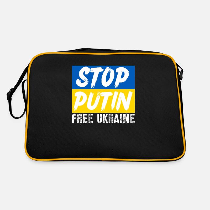 Arrêtez Poutine - Sac Retro - noir/or