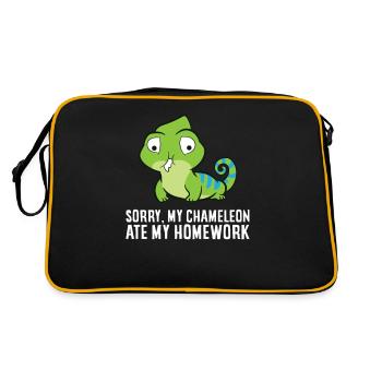 Sorry My Chameleon Ate My Homework - Retro Bag - black/gold - Back