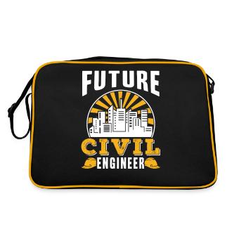 Future Civil Engineer Profession Civil Engineering - Retro Bag - black/gold - Back