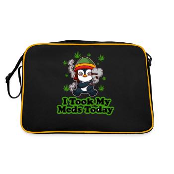 J’ai pris mes médicaments aujourd’hui Cannabis THC CBD Ganja - Sac Retro - noir/or - Dos
