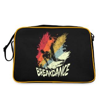 Breakdance Dance Battle Tanzen B-Boy Tänzer - Retro Tasche - Schwarz/Gold - Hinten