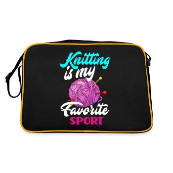 Knitting Knitting Needle Knitting Needle Knitting - Retro Bag - black/gold - Back