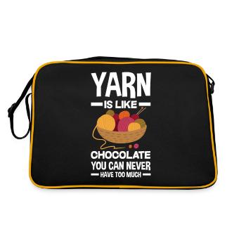 Yarn Knitting Knitting Needles Knitting Needle Knitting - Retro Bag - black/gold - Back