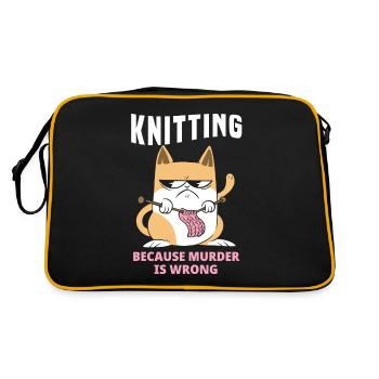 Knitting Knitting Needle Knitting Needle Knitting - Retro Bag - black/gold - Back