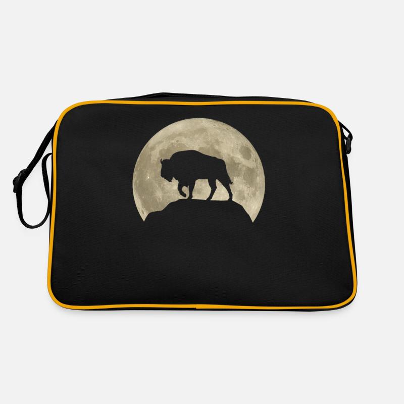 Bison Bison Moon Forest Animals Animal Lover Cadeau Sac Retro