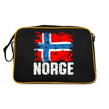 Norwegen - Retro Tasche - Schwarz/Gold - Hinten