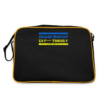Navire de guerre russe allez vous-même - Sac Retro - noir/or - Dos