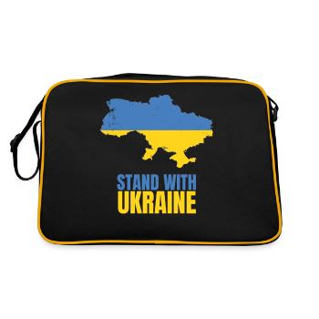 Stand avec Ukraine Vintage Ukraine Flag - Sac Retro - noir/or - Dos