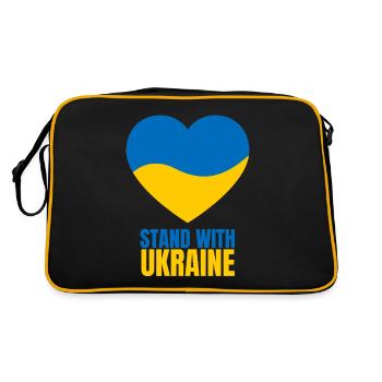 Stand avec Ukraine Vintage Ukraine Flag - Sac Retro - noir/or - Dos