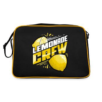 Limonade Getränk Limo Fruchtsaft Eistee - Retro Tasche - Schwarz/Gold - Hinten