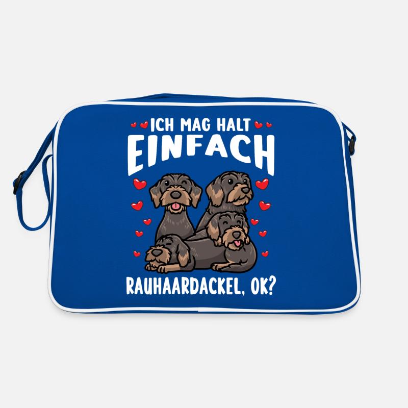 Rauhaardackel Dackel Hund Retro Tasche