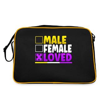 Une femme de sexe masculin a aimé le Mois de la fierté LGBT - Sac Retro - noir/or - Dos