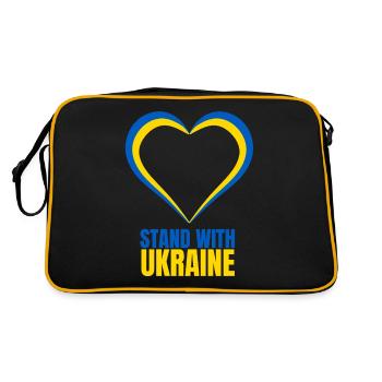 Stand avec Ukraine Vintage Ukraine Flag - Sac Retro - noir/or - Dos
