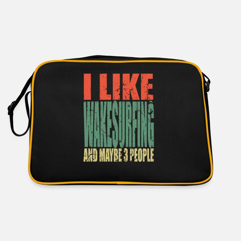 Wakesurfing saying funny Retro Bag