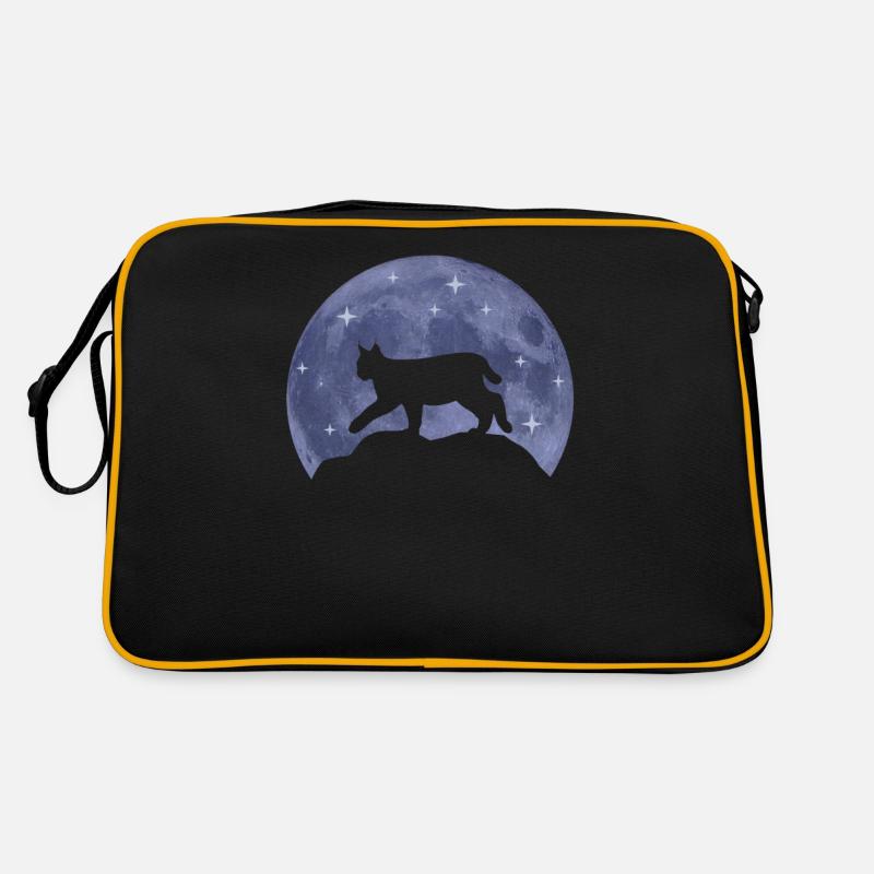 Lynx Moon Forest Animals Animal Lover Cadeau Sac Retro