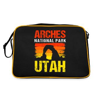 Arches National Park Utah - Retro Bag - black/gold - Back