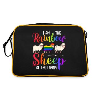 I Am The Rainbow Sheep Of The Family LGBT Gay Bi - Retro Bag - black/gold - Back