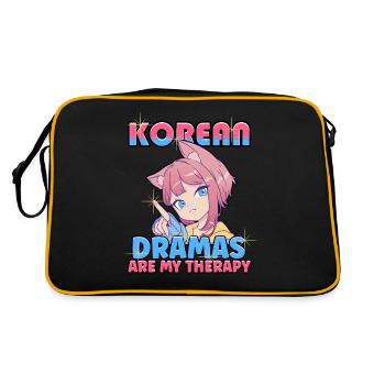 Les drames coréens sont ma thérapie K-Drama K-Pop - Sac Retro - noir/or - Dos