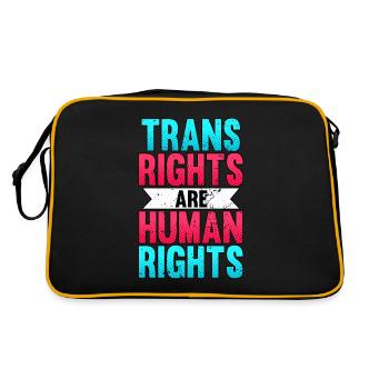 Trans Rights Are Human Rights LGBT Pride Month - Retro Bag - black/gold - Back