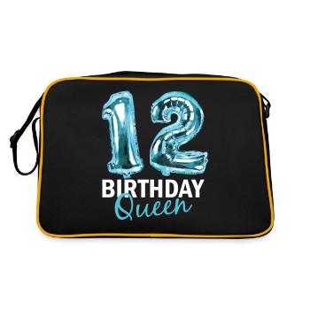 12 ans Cadeau d’anniversaire Fille Ballons Imprimer - Sac Retro - noir/or - Dos