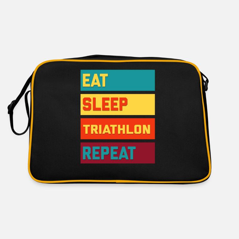 Eat Sleep Triathlon Repeat Retro Edition Retro Tasche