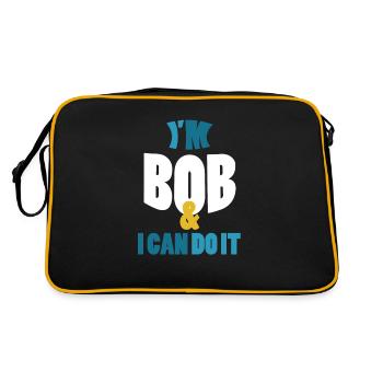 Je suis Bob Je peux le faire - Sac Retro - noir/or - Dos