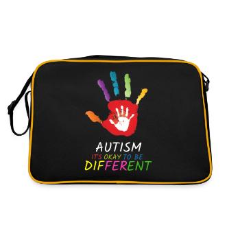 Autism Awareness It's Okay To Be Different - Retro Bag - black/gold - Back