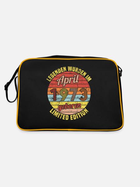 Legenden wurden im April 1973 geboren - Retro Tasche - Schwarz/Gold