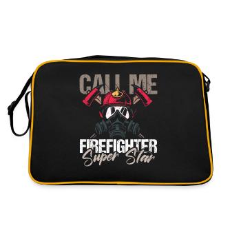 firefighter firefighter firefighter firefighter volunteer - Retro Bag - black/gold - Back